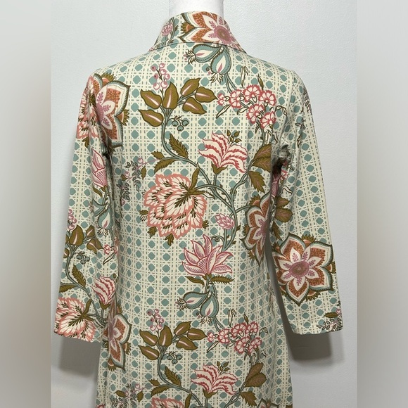 Spartina 449 Nora Dress Calm Waters Floral Cane Blue - Picture 10 of 16